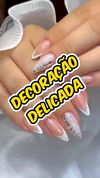 Unha De Gel Decorada Delicada Redonda