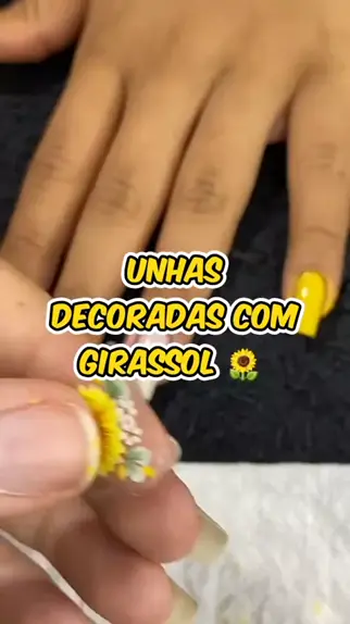 Unha Decorada Girassol