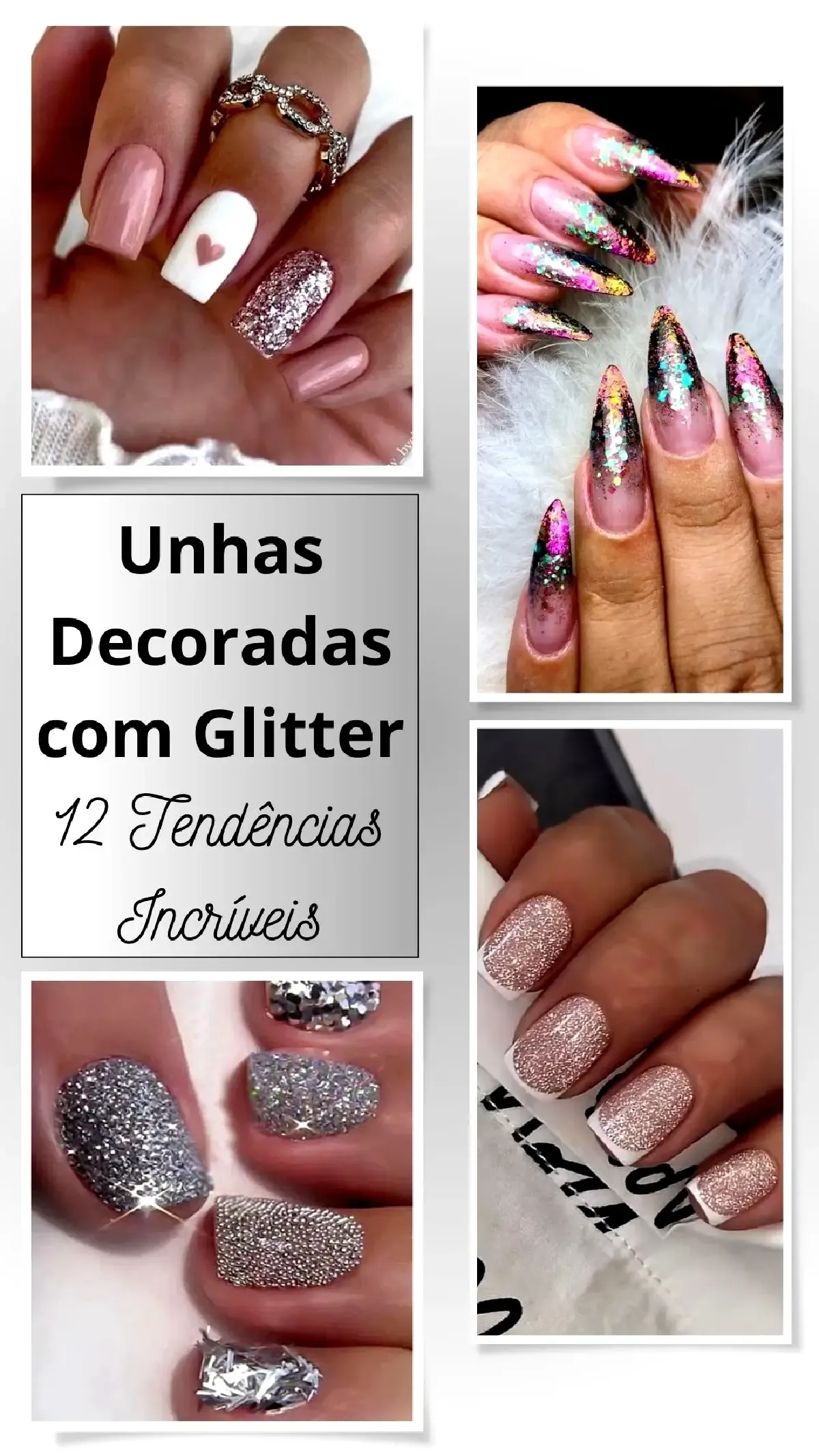 Como Fazer Unha Decorada Com Glitter