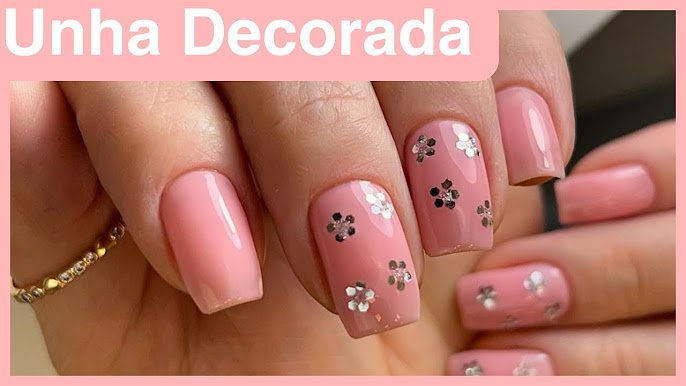 Unha Decorada Oncinha Rosa