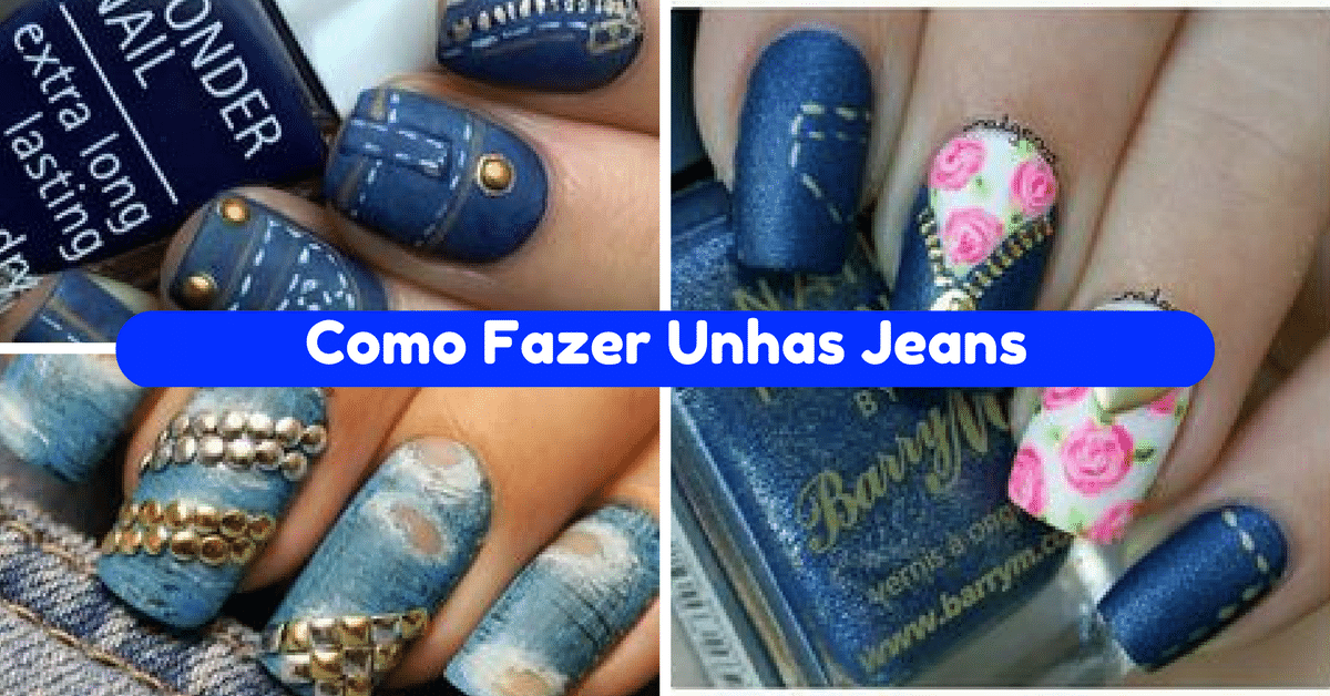 Unha Decorada Jeans