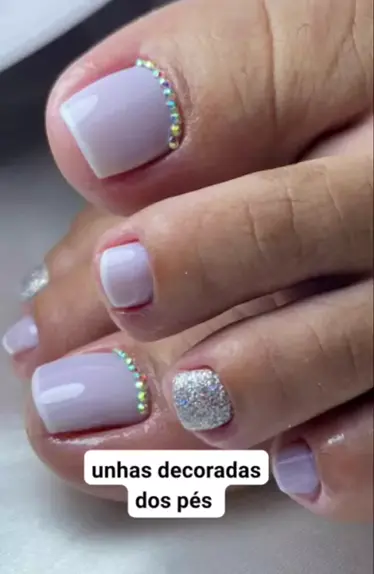 Unha Decorada No Pé