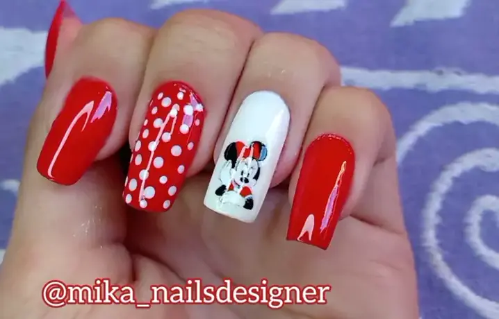 Unha Decorada Minnie