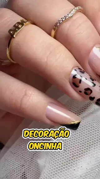 Unha Com Decoração De Onça