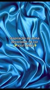 Unha Decorada Na Cor Azul