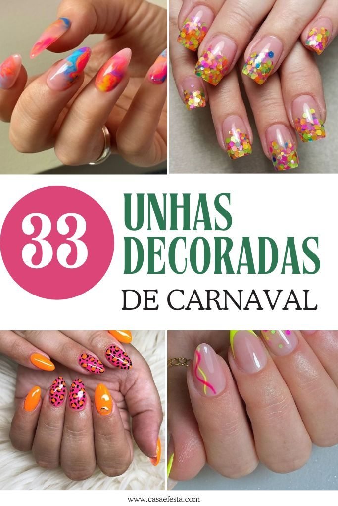 Unha Decorada Para O Carnaval